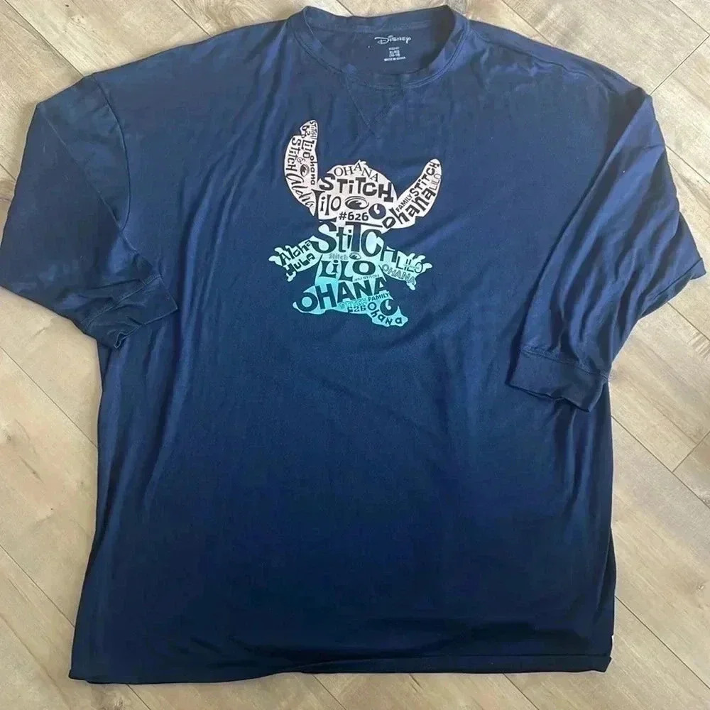 4/$25 Disney Lilo & Stitch Sleep Shirt Navy Sz XL